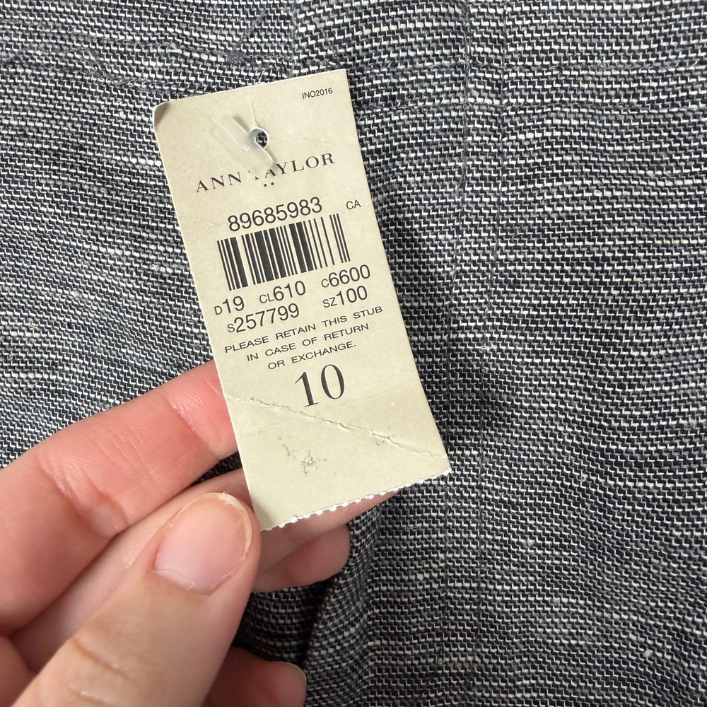 NWT Ann Taylor Womens 10 Skirt Linen Blend Career Offiice Business Casual - Picture 5 of 9
